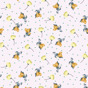 Papel pintado floral rositas amarillas 60cm por 250cm