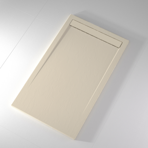 Plato de ducha pizarra clever crema  80x130 cm rejilla color