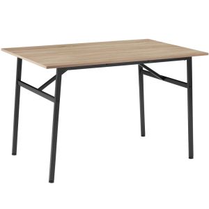 Mesa de comedor 120x75x76cm, madera industrial clara, roble sonoma