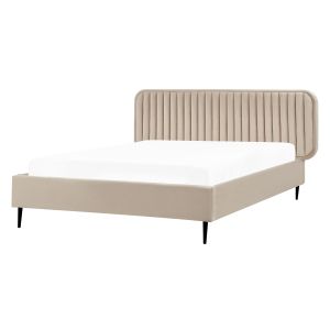 Cama terciopelo brin 140 x 200 cm gris pardo