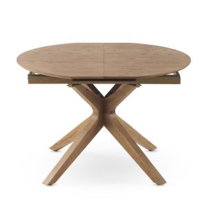 Mesa redonda extensible roble, 120/160x120x77cm