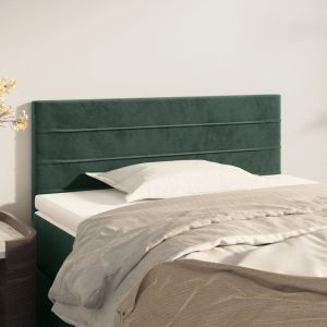 Cabecero de terciopelo verde oscuro 90x5x78/88 cm eso9916