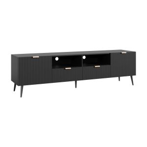 Mesa de tv nand 180x40x51cm - negro [en.casa]
