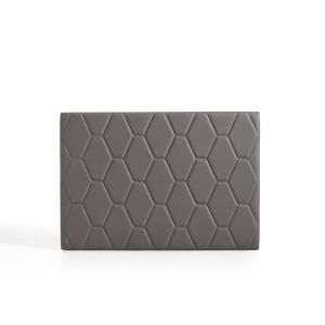 Cabecero ágata para cama de 120 de polipiel gris 154x115x8. Matris