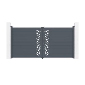 Pack portón eléctrico batiente sunny 3,5m a.180cm + motor ranger b150
