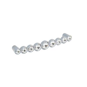 Tirador mueble 633 en zamac y cristal dist entre ejes 128 mm cromo Lote 6