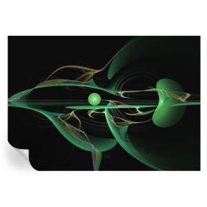 Papel pintado autoadhesivo ondas verdes 208x146 tulup