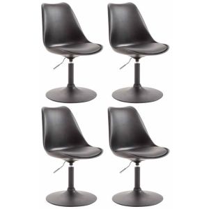 Sillas comedor ajustables giratorias - lote 4 - negro