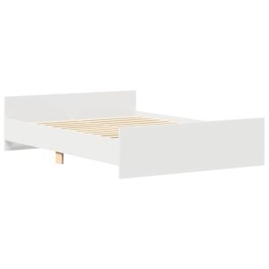 vidaXL estructura de cama con cabecero piecero blanco 135x190 cm