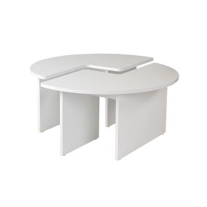 Mesa de centro de madera <<moira>> 90 x 90 x 41 cm - blanco natural
