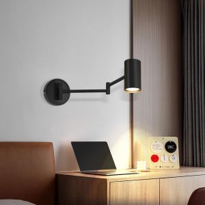 Nettlife aplique pared gu10 negro 10x10