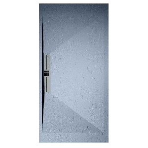 Plato de ducha pizarra edis gris  80x100 cm rejilla acero inox.