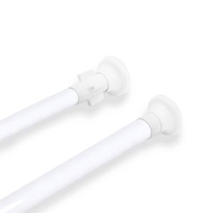Barra extensible para ropero y cortina de ducha  (140-260cm blanco)