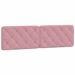 vidaXL cabecero de cama acolchado terciopelo rosa 180 cm