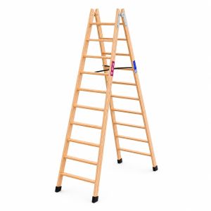 Escalera tijera doble acceso madera tm-da 11x2