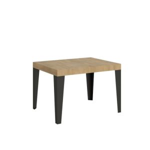Mesa comedor extensible - antracita - 80x120/204 cm