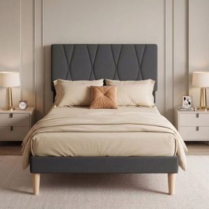 Cama con almacenaje - gris antracita - 120x200 cm