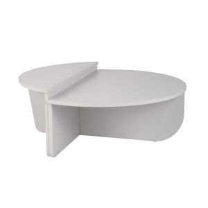 Mesa de centro de madera <<orion>> - 90 x 60 x 30 cm - blanca