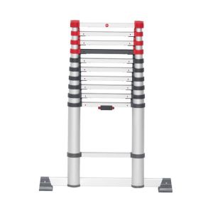 Escalera telescópica plegable 11 peldaños 3,2m/4m de aluminio hailo flexlin