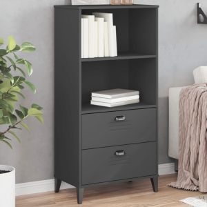 Librería viken madera de ingeniería gris antracita 60x35x123 cm