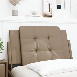 Cabecero de cama acolchado cuero sintético capuchino 90 cm eso8523