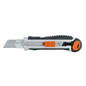 Cúter profesional con alma metálica y grip - 18 cm - 25 mm - 5 hojas