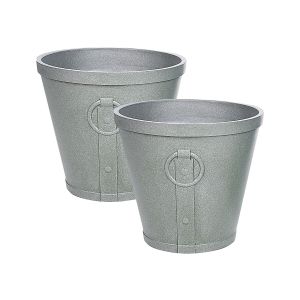 Maceta vari 41 cm gris
