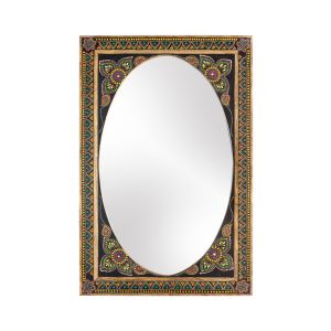 Espejo thasos de madera de mango en color multicolor 61 cm