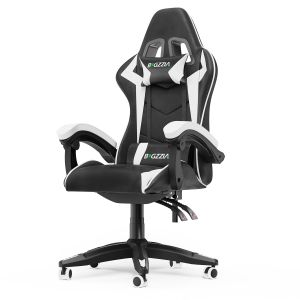 Silla gaming a, silla ergonómica para computadora - negra/blanca