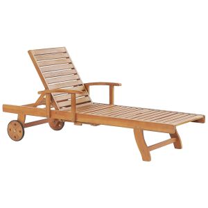 Tumbona java madera de acacia marrón claro