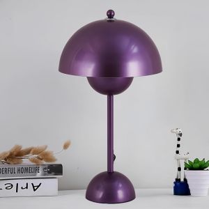 Lámpara de mesa morado, diseño flowerdepot para sala o dormitorio