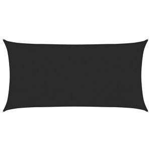 vidaXL toldo de vela negro hdpe 160 g/m² 2,5x4,5 m