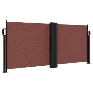 vidaXL toldo lateral retráctil marrón 100x1000 cm