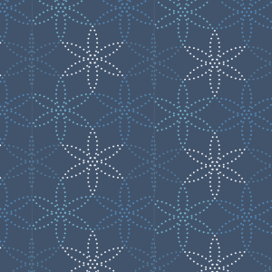 Papel pintado floral azul con motivo floral 60cm por 300cm
