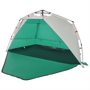 vidaXL tienda de playa 3 personas impermeable apertura rápida verde