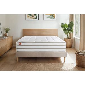 Colchón blanco con espuma viscoelástica 90 x 190