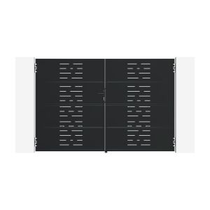 Puerta batiente aço nali veleta 3,5m alt.200cm + 2 postes carmo