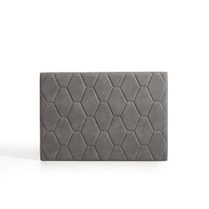 Cabecero ágata para cama de 100 de tela gris 115x115x8. Matris