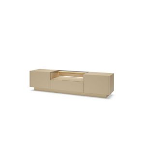 Soporte tv LED - bicolor cacao y roble - 176,4 cm