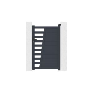 Puerta batiente 3 m cervina h.140cm alu gris + motor b250