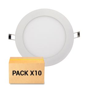 Pack 10x focos empotrables LED 6w 4000k redondo blanco