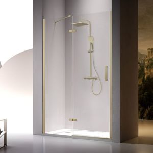 Mampara plegable nardi oro cepillado 65-69  cm