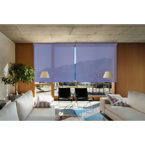 Estor enrollable screen  apertura 10%  plata y azul 165 x 250cm