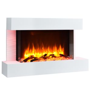 Chimenea eléctrica BALDERIA Aidan - de pared, 2000 w - blanco