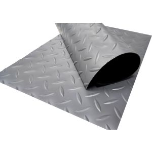 Suelo PVC| 100% PVC| estrias gris| 1mm| 140x900cm