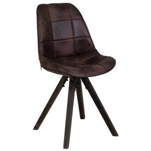 Silla de madera tapizada 48x44x84h cm