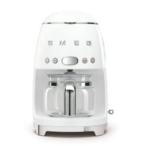 Cafetera filtro smeg dcf02wheu - 10 tazas - 1050w - años 50 blanco