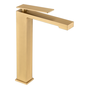 Monomando lavabo alto pisa oro cepillado