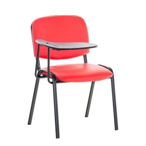 Silla de visita acolchada - rojo - con tabletilla abatible