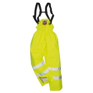 Pantalón ignífugo - portwest - bizflame rain fr - alta visibilidad - anties